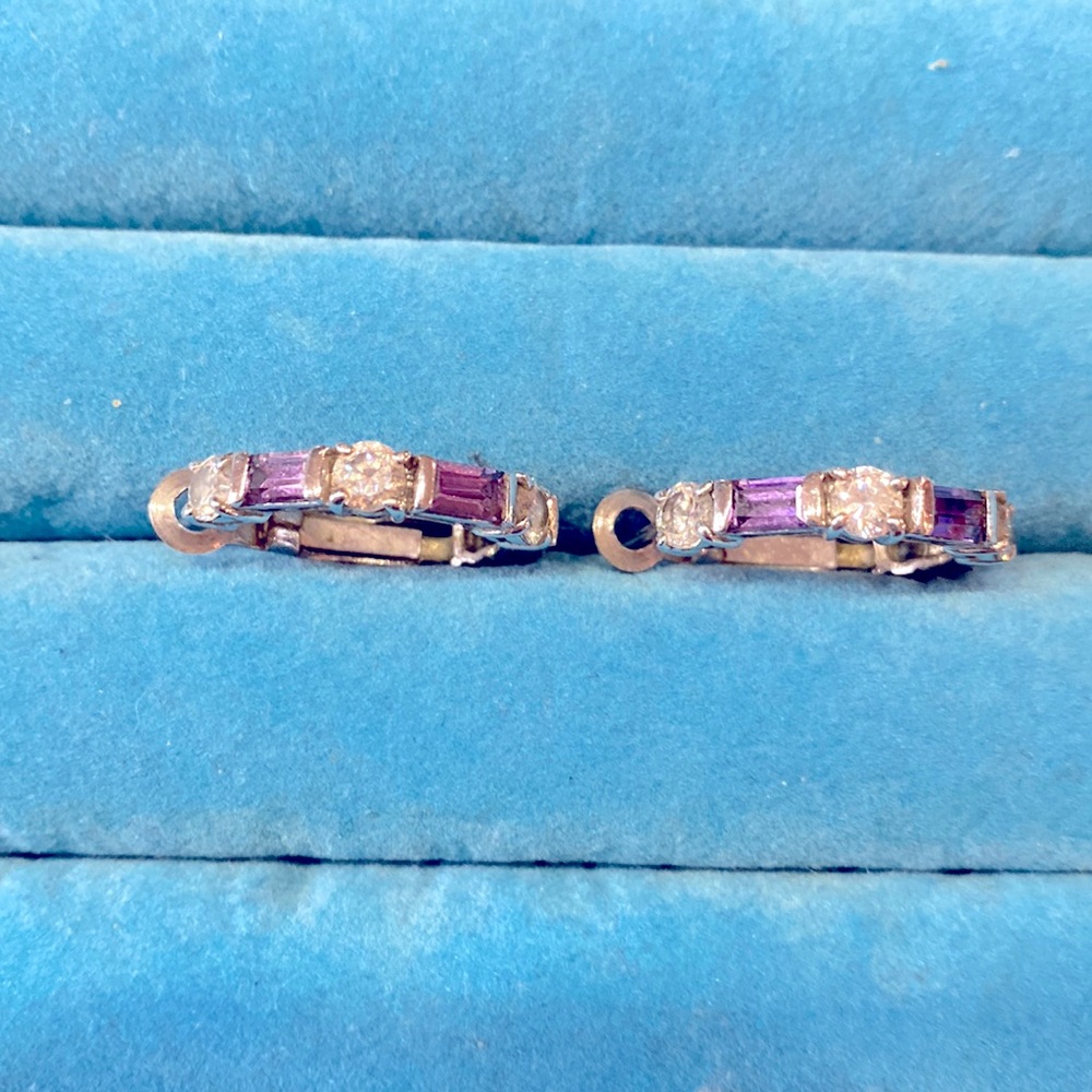 Costume jewelry purple stone